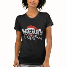 Merry Christmas - Letra Impressão - Camisa Festiva