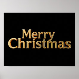 Merry Christmas Luxury Typography Poster Paper H11