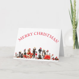 MERRY CHRISTMAS PARA AMANTES DE PET Cartão Saudáve