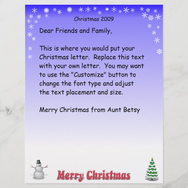 Merry Christmas Snowflake - letra (Frente)