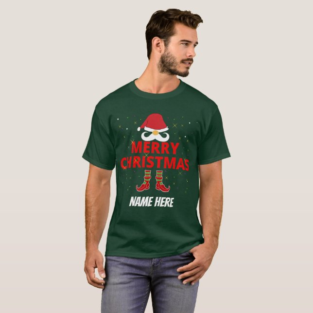 MERRY CHRISTMAS T-Shirt PERSONALIZADO (Frente Completa)