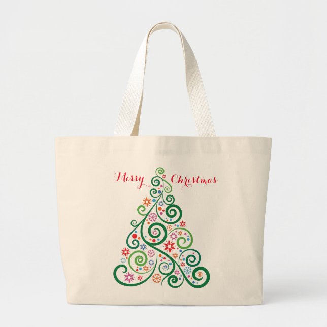 Merry Christmas Tree Jumbo Bolsa (Frente)