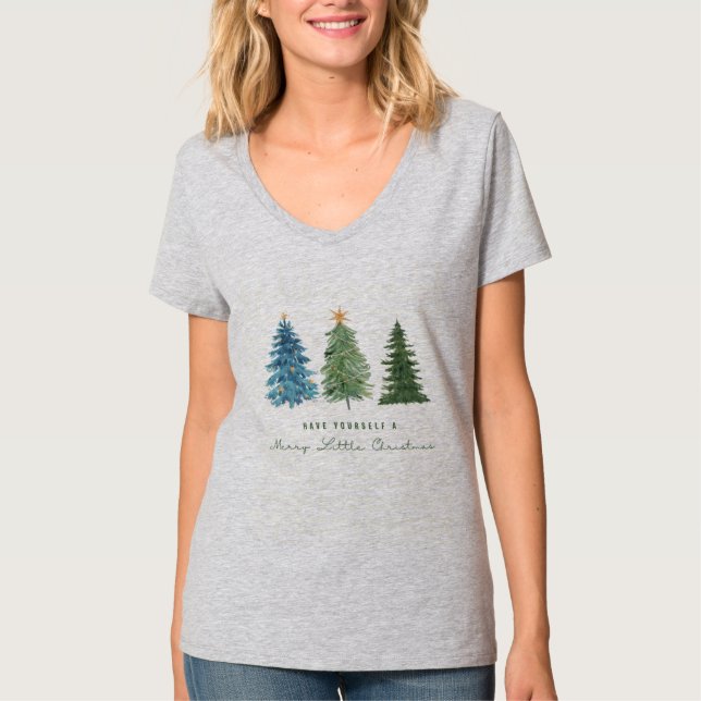 Merry Christmas Tree T-Shirt (Frente)