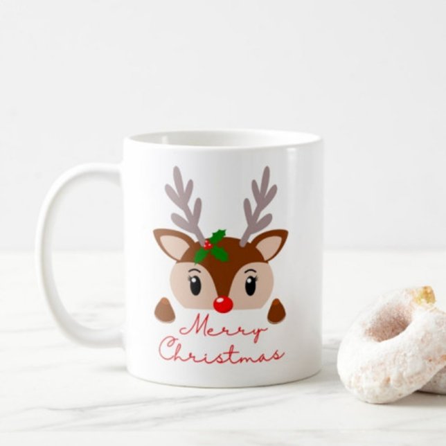 Merry Christmas typoografia caneca de café (Criador carregado)