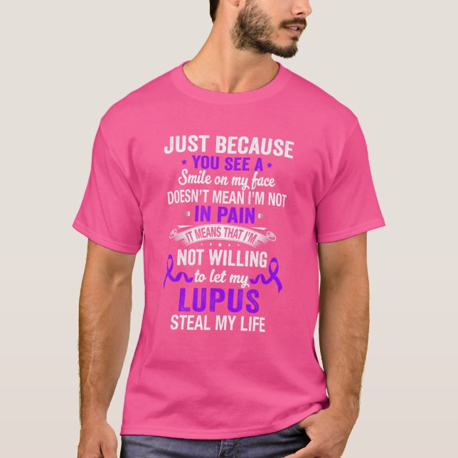 Mês de Consciência do Lupus Camisetas Warrior Lupu (Frente)