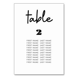 mesa 2, cartões brancos mínimos de assentos de cas