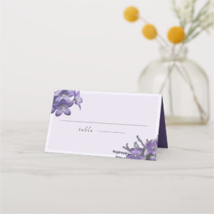 Mesa Belo Cartão de Lugar para Campanula Roxa