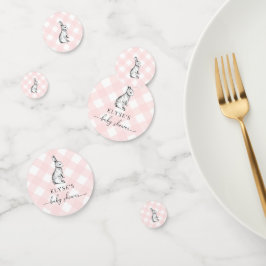Mesa Bunny Chá de fraldas Pink Gingham Confetti