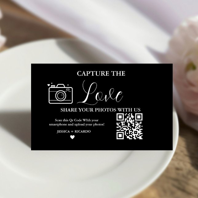Mesa Capture o Cartão de Foto do Código QR do Casamento (Criador carregado)