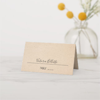 Mesa Cartão clássico de lugar sentado - papel kraft