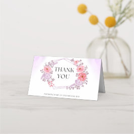 Mesa Cartão de Agradecimento Floral Elegante  