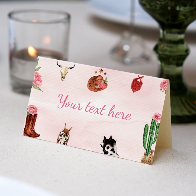 Mesa Cartão de Aniversário da Garota Rodeo Ocidental (Criador carregado)