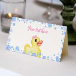 Mesa Cartão de Aniversário de Rapariga de Pato de Borra