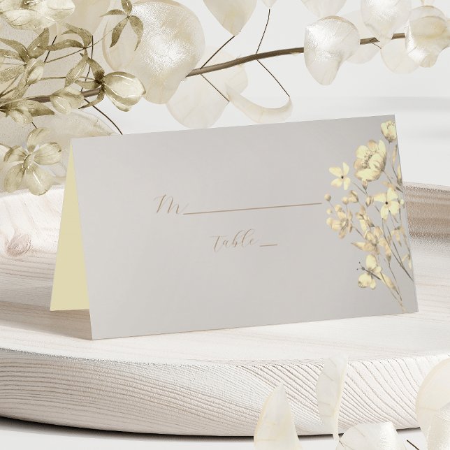 Mesa Cartão de Assento de Casamento de Flor Silvestre B (Criador carregado)