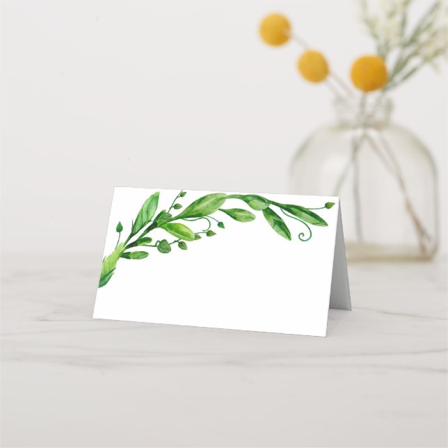 Mesa Cartão de assento de casamento de verão verde Jard (Frente)