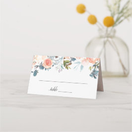 Mesa Cartão de Assento de Casamento Floral Aquarela Pês
