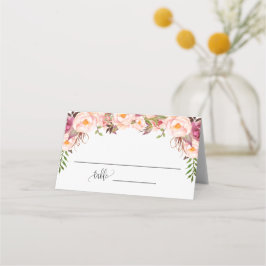 Mesa Cartão de Assento Dobrado para Chá de Noiva Floral
