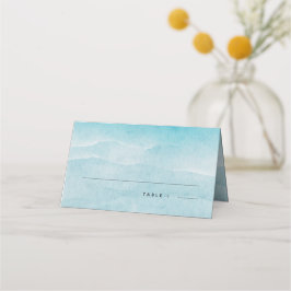 Mesa Cartão de Casamento de Praia para o Oceano Azul de