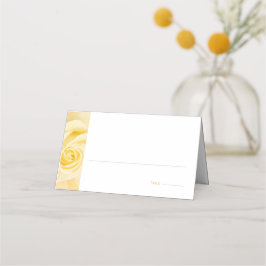 Mesa Cartão de Casamento de Rosa Amarelo Moderno