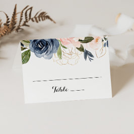 Mesa Cartão de Casamento Floral De Inverno Simples Eleg