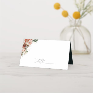 Mesa Cartão de Casamento Floral de outono Elegante