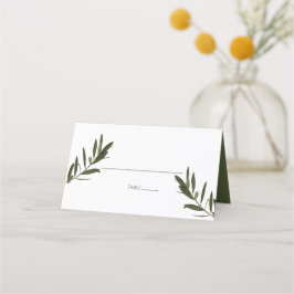 Mesa Cartão de Casamento Verde de Oliva