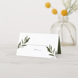 Mesa Cartão de Casamento Verde de Oliva