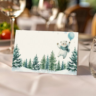 Mesa Cartão de Comida de Aniversário do Urso Polar de i