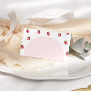Mesa Cartão de comida de morango minimalista. Morango