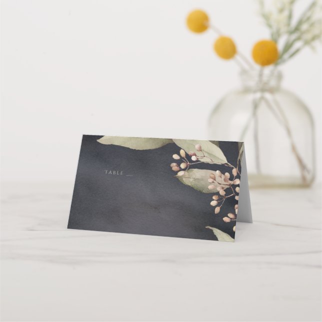 Mesa Cartão de escolta rústico de vegetação botânica es (Frente)