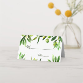 Mesa Cartão de Jardim de Folha de Oliva Elegante