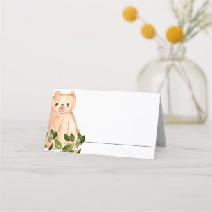 Mesa Cartão de lar floral para bebês lindos da Woodland