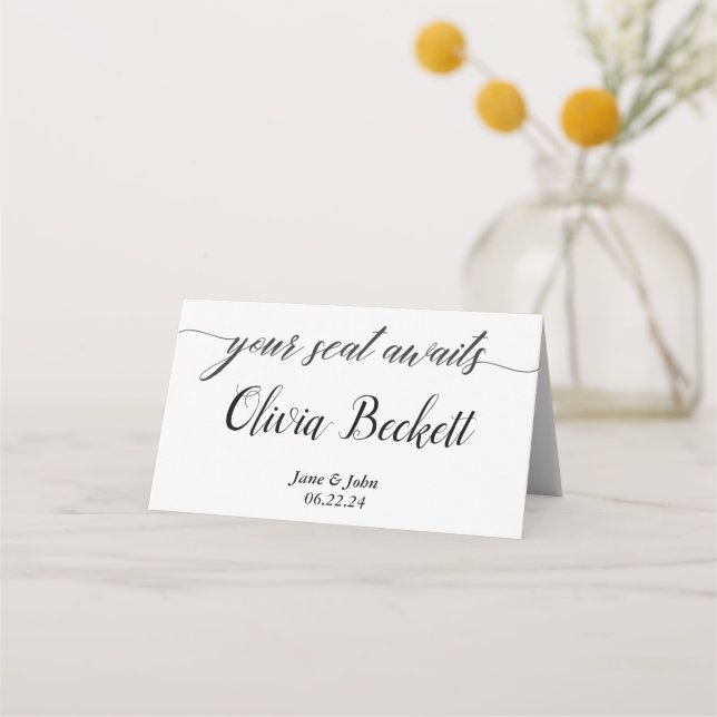 Mesa Cartão de Local de Casamento (Frente)