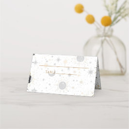 Mesa Cartão de Local de Casamento Celestial