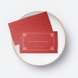 MESA CARTÃO DE LOCAL DE CASAMENTO CHINÊS VERMELHO