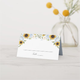 Mesa Cartão de Local de Casamento com Girassóis e Flore