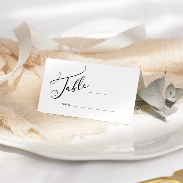 Mesa Cartão de Local de Casamento com Letra Moderna Sim (Criador carregado)