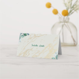 Mesa Cartão de Local de Casamento | Eucalipto Verde Sag
