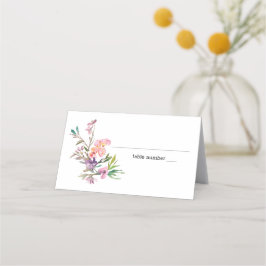 Mesa Cartão de Local de Casamento Floral com Flor de Ce