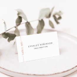 Mesa Cartão de Local de Casamento Laranja Queimado Mode