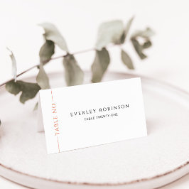 Mesa Cartão de Local de Casamento Laranja Queimado Mode