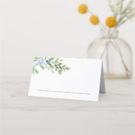 Mesa Cartão de local de casamento ou evento Flor Azul