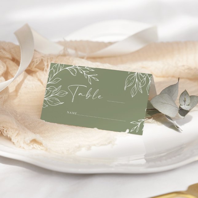 Mesa Cartão de Local de Casamento Simples Flor Boho Sag (Criador carregado)