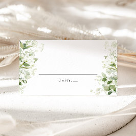 Mesa Cartão de Local de Casamento Verde Sálvia Orgânico