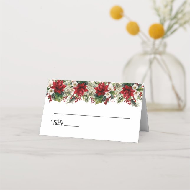 Mesa Cartão de Local de Nome Dobrado do Casamento (Frente)