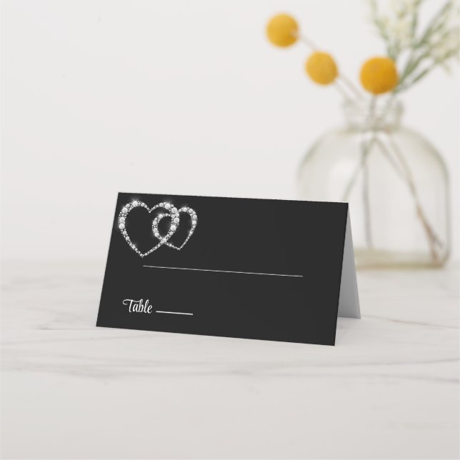 Mesa Cartão de Local de Nome Dobrado do Casamento (Frente)