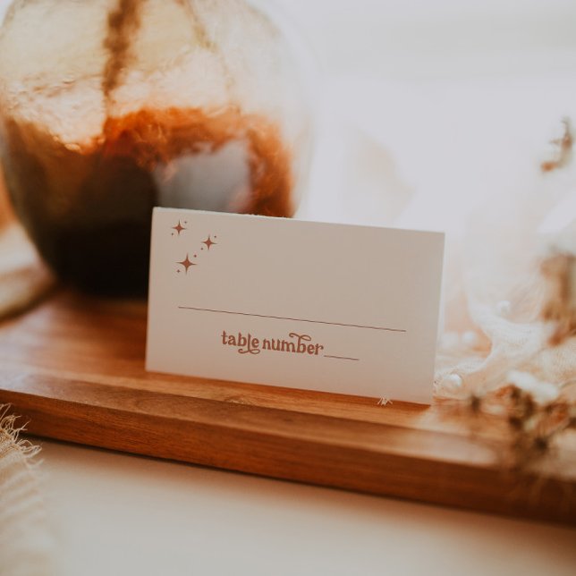 Mesa Cartão de Local Dobrado Boho Terracotta (Criador carregado)