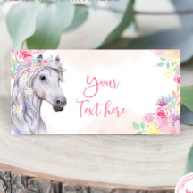 Cartão de Local Dobrado do Cavalo Party