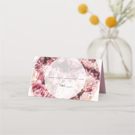 Mesa Cartão de Local para Casamento de Peões Rosa Elega