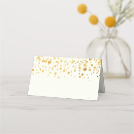 Mesa Cartão de Local para Confetti Dourado Glitter Conf